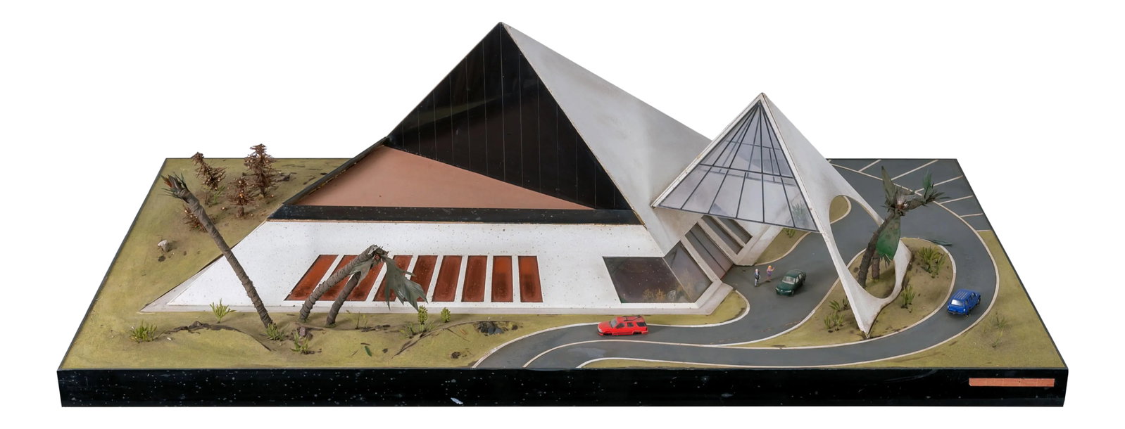 John Bucci Restaurant and Nightclub Model: Giovanni 'John' Bucci (Italian-American, 1935-2019) A conceptual futuristic restaurant and nightclub model. fiberglass, acrylic and various media 40 inches wide by 23 inches deep by 15 inches tall