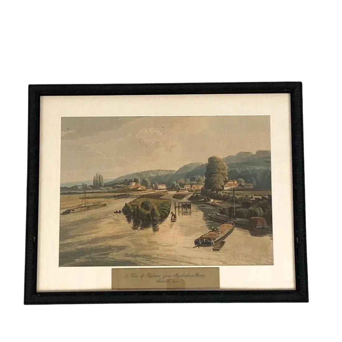 Set of Four Framed Bridge and Water Scene Prints - 2