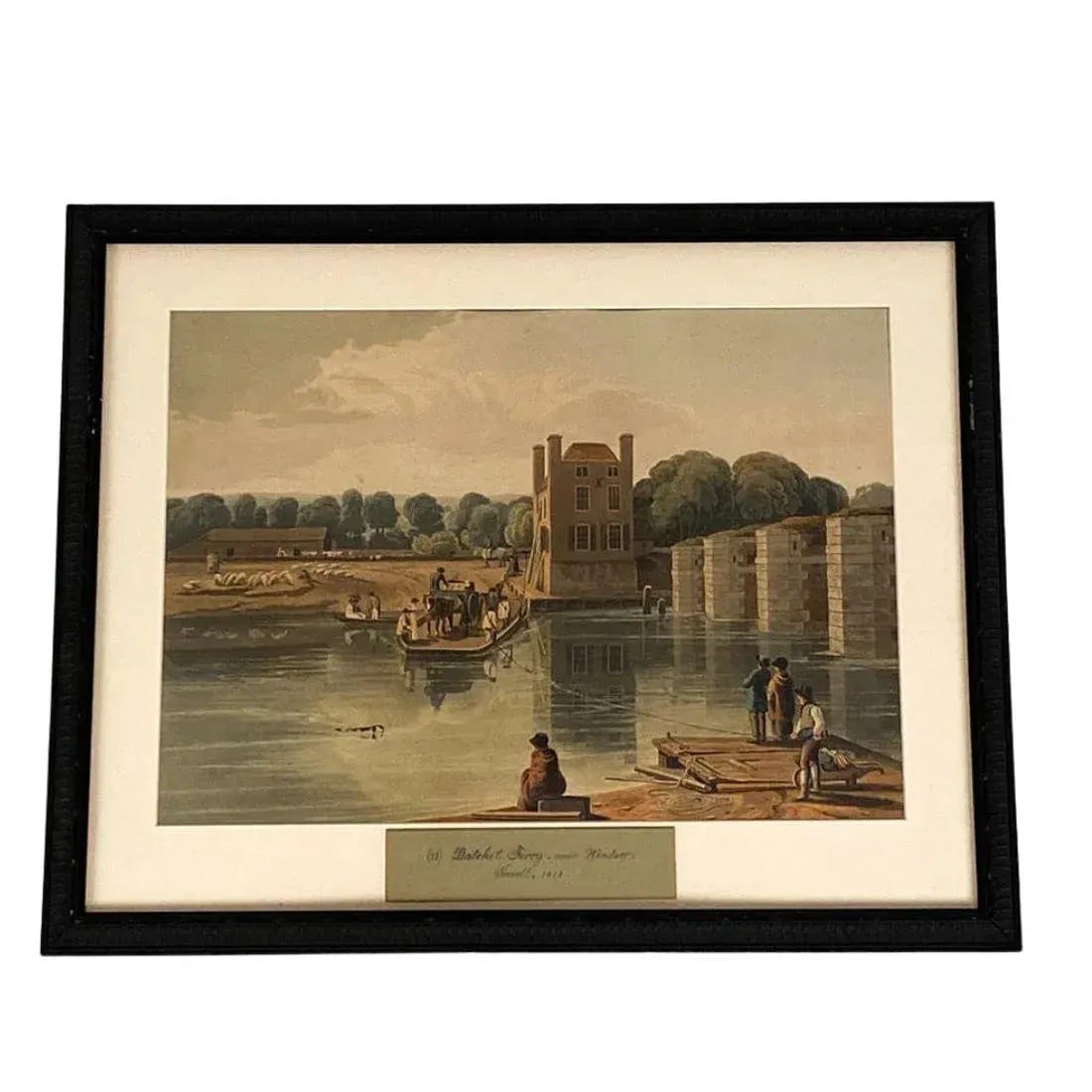 Set of Four Framed Bridge and Water Scene Prints - 5