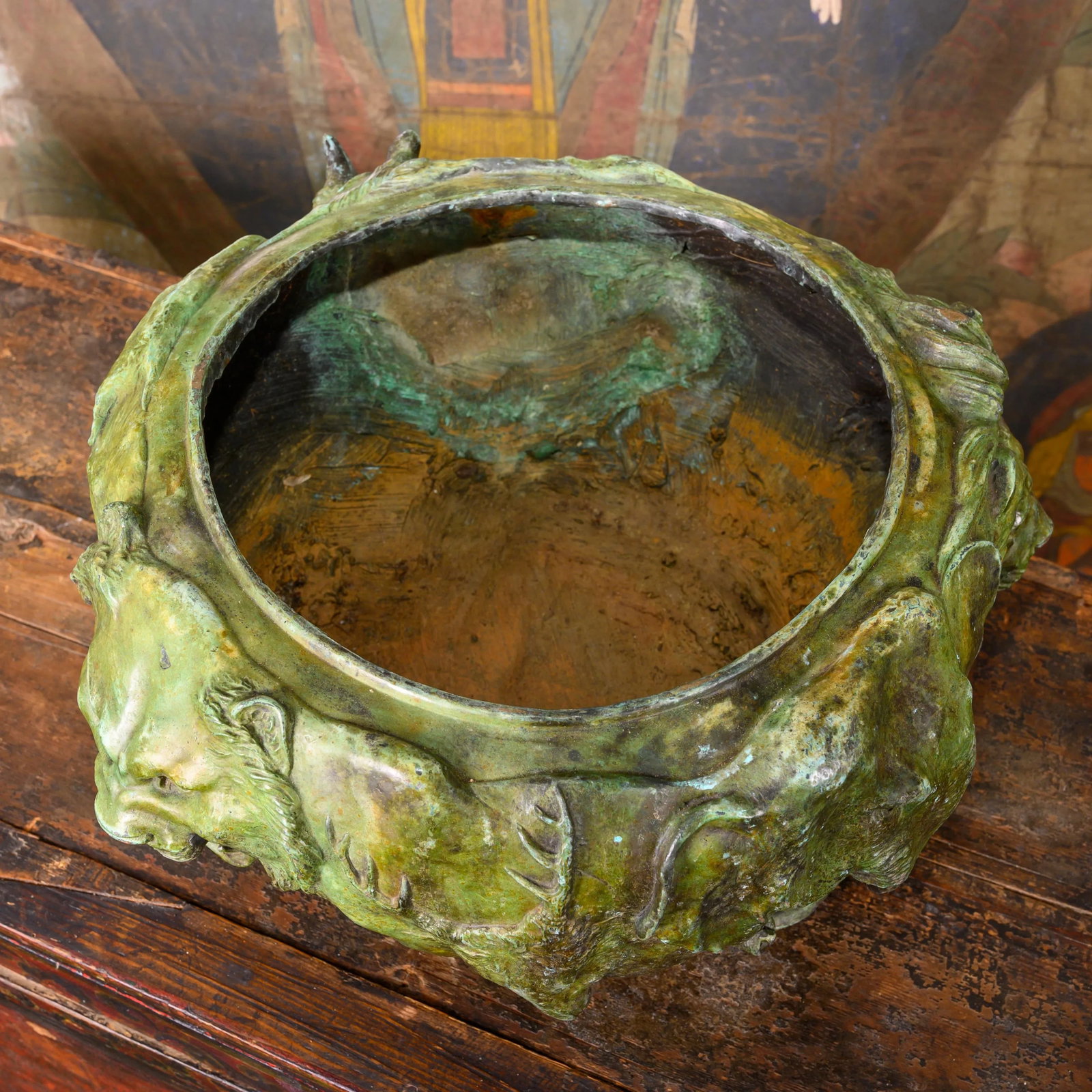 A Japanese Bronze "Animal" Jardiniere - 10