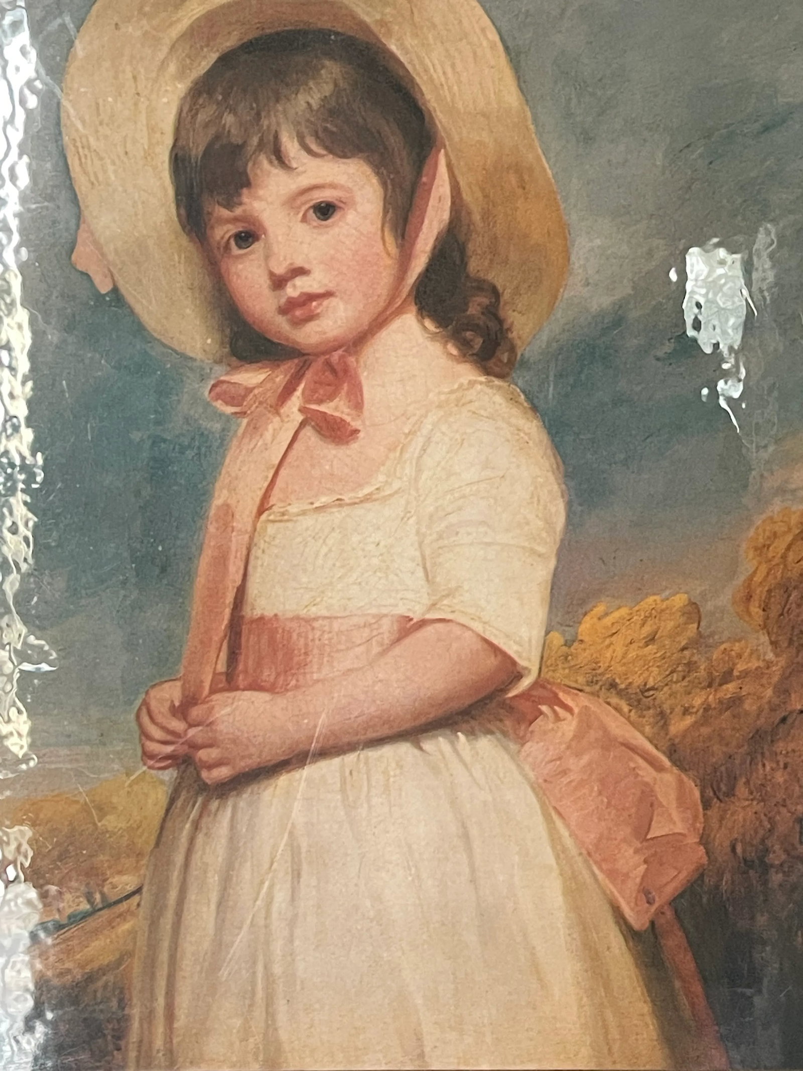 Pair of Children Portraits Romney Cassat Lithographs on Woodboard - 7