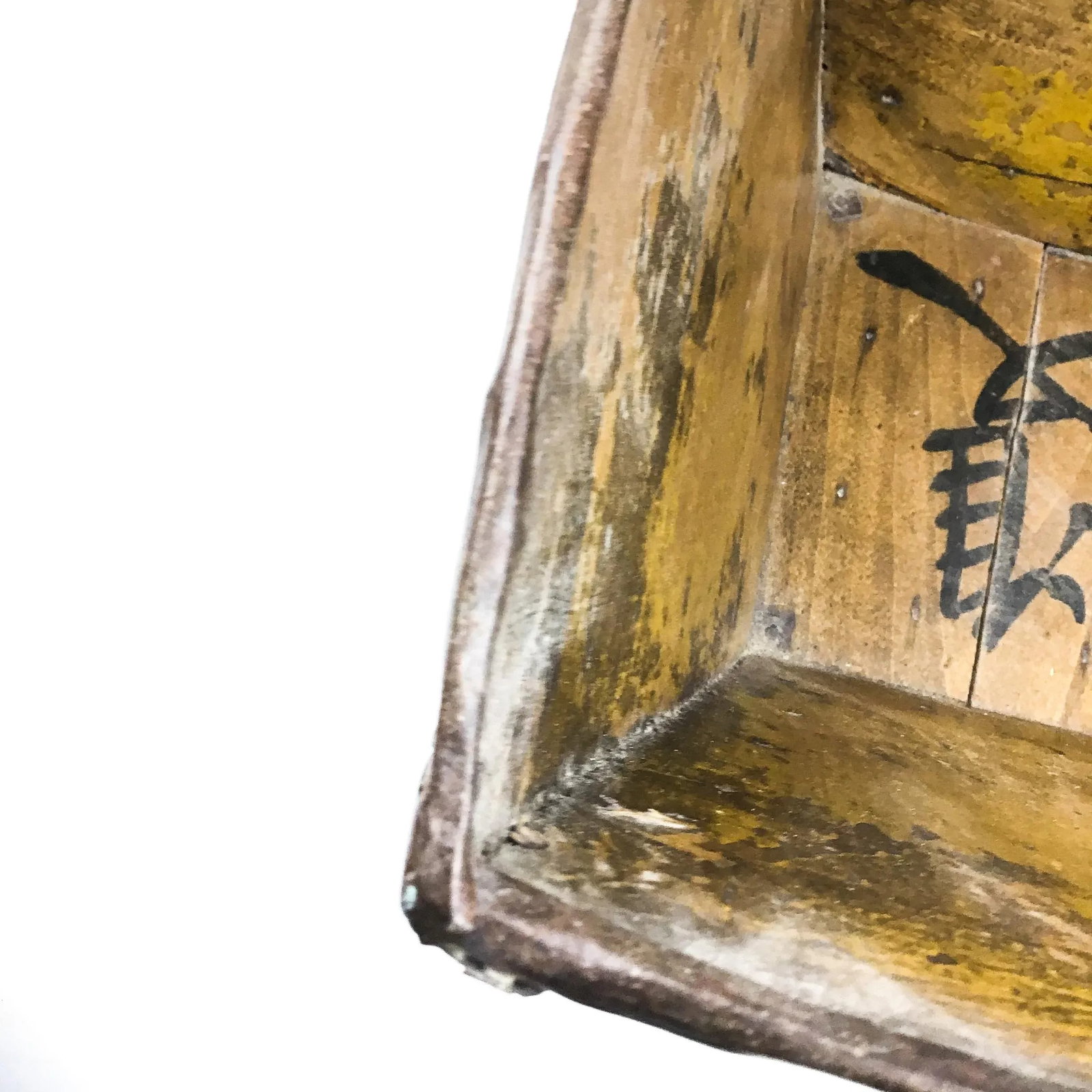 Antique Chinese Wood Rice Bucket - 11