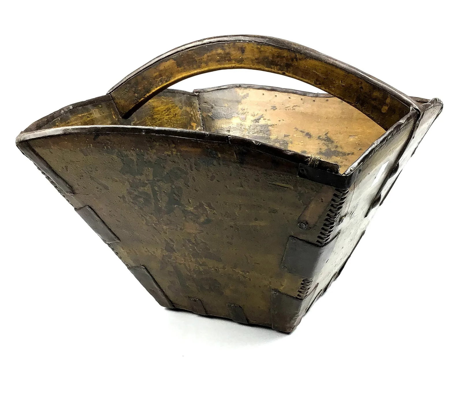 Antique Chinese Wood Rice Bucket - 13
