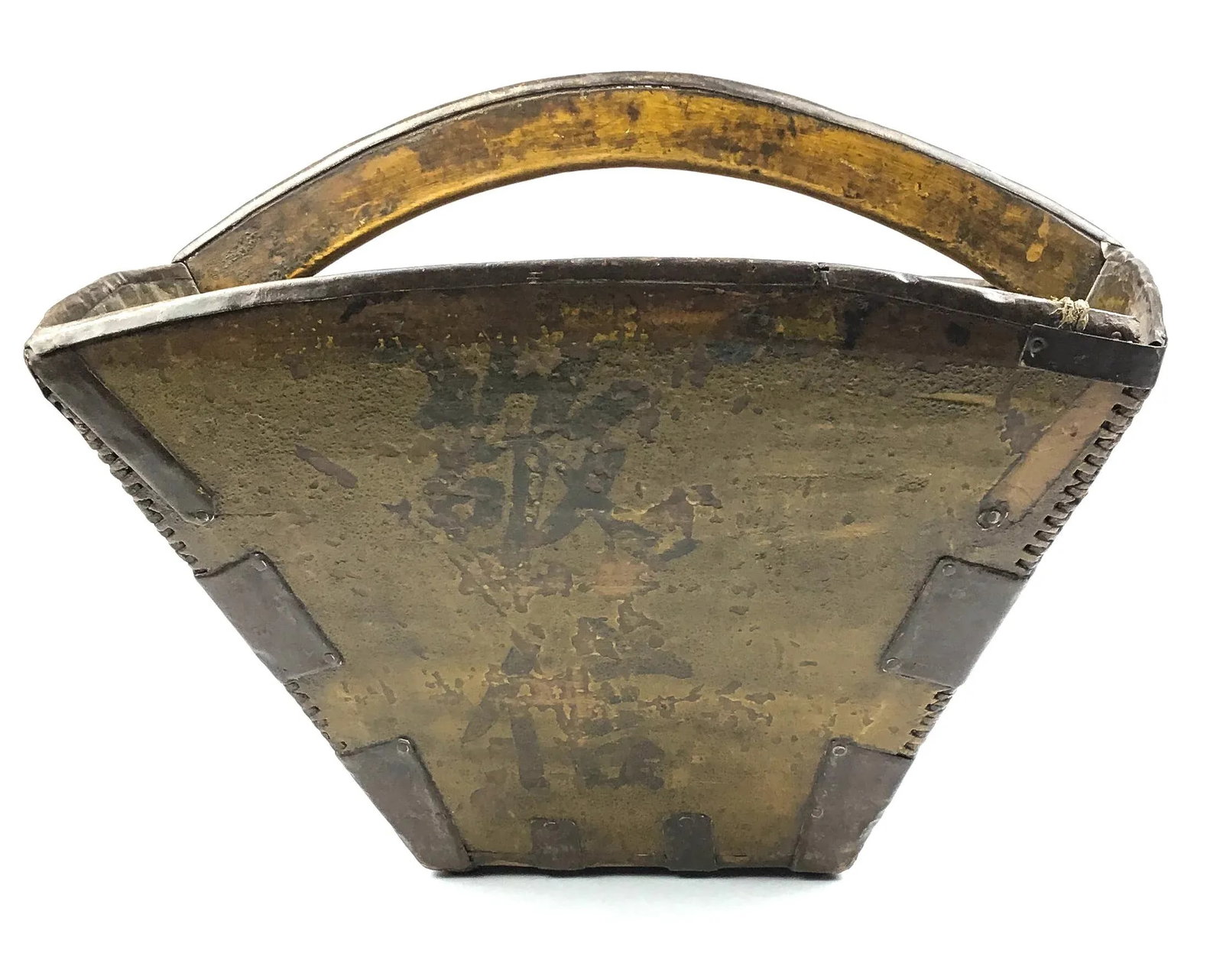 Antique Chinese Wood Rice Bucket - 2