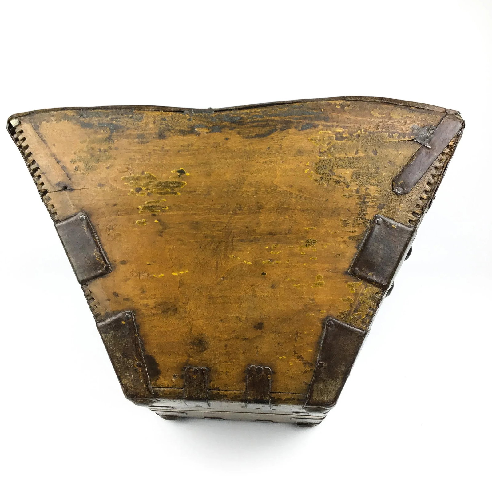 Antique Chinese Wood Rice Bucket - 5