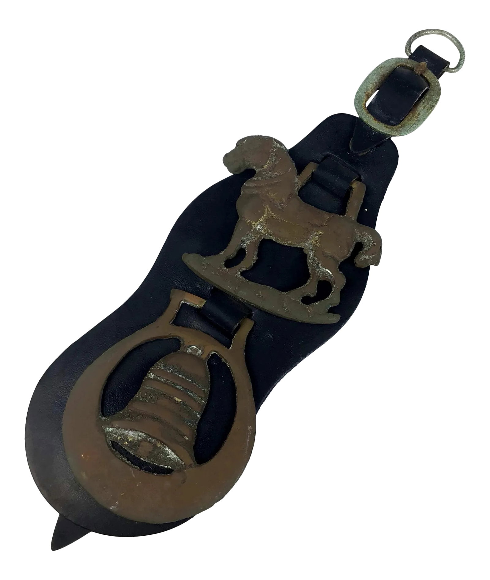 Leather & Brass Civil War Saddle Accessory: Probably hung off a saddle of an official during the civil war. In wonderful condition. Unique and a perfect gift for any horse lover. Condition: Alterations: Original Condition Unaltered