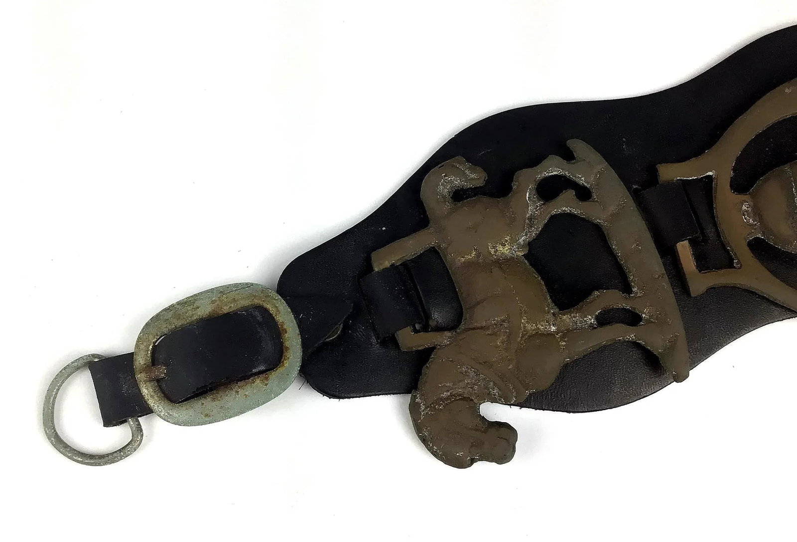 Leather & Brass Civil War Saddle Accessory - 4