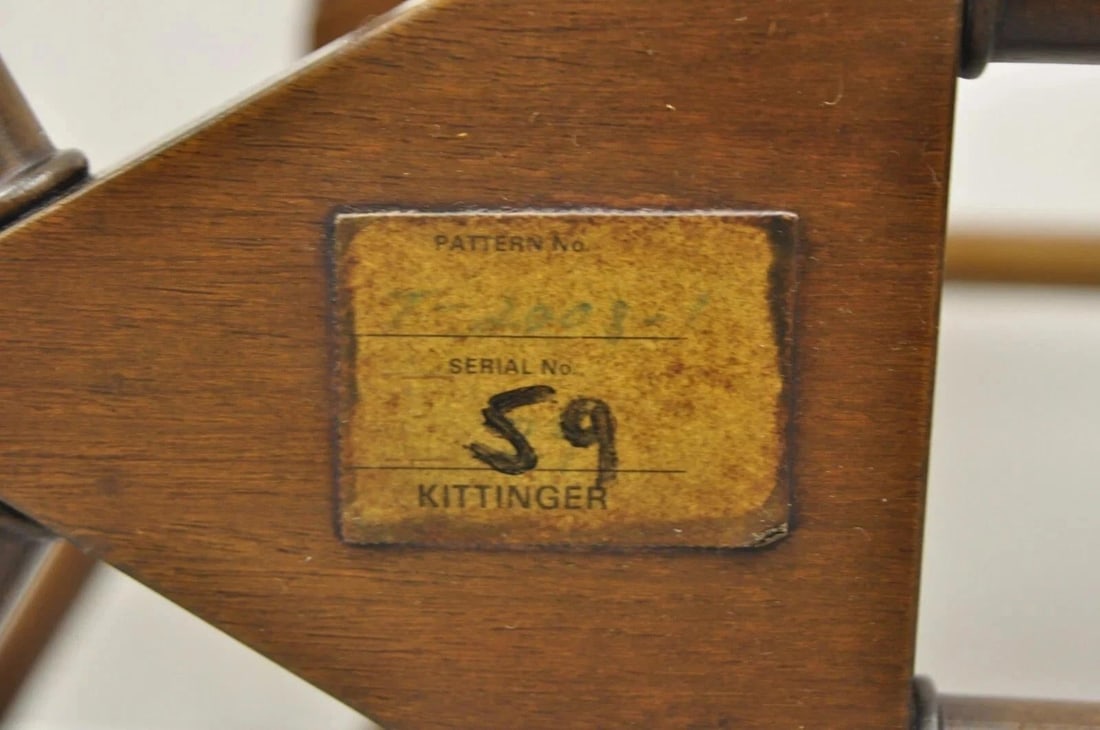 Vintage Kittinger Chinese Chippendale Faux Bamboo Mahogany Coffee Table Base - 8