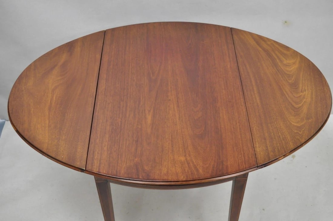 Antique Kittinger Colonial Williamsburg Cw-27 Mahogany Drop Leaf Pembroke Table - 7