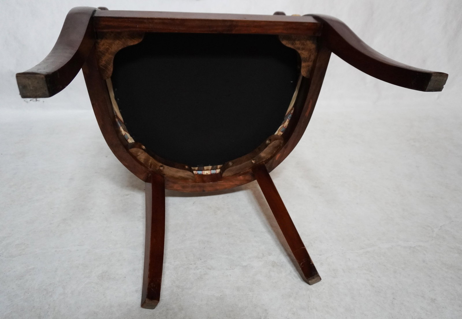 Mid 20th Century Empire Style Barrel Back Armchair With Swan Head Detail - 10