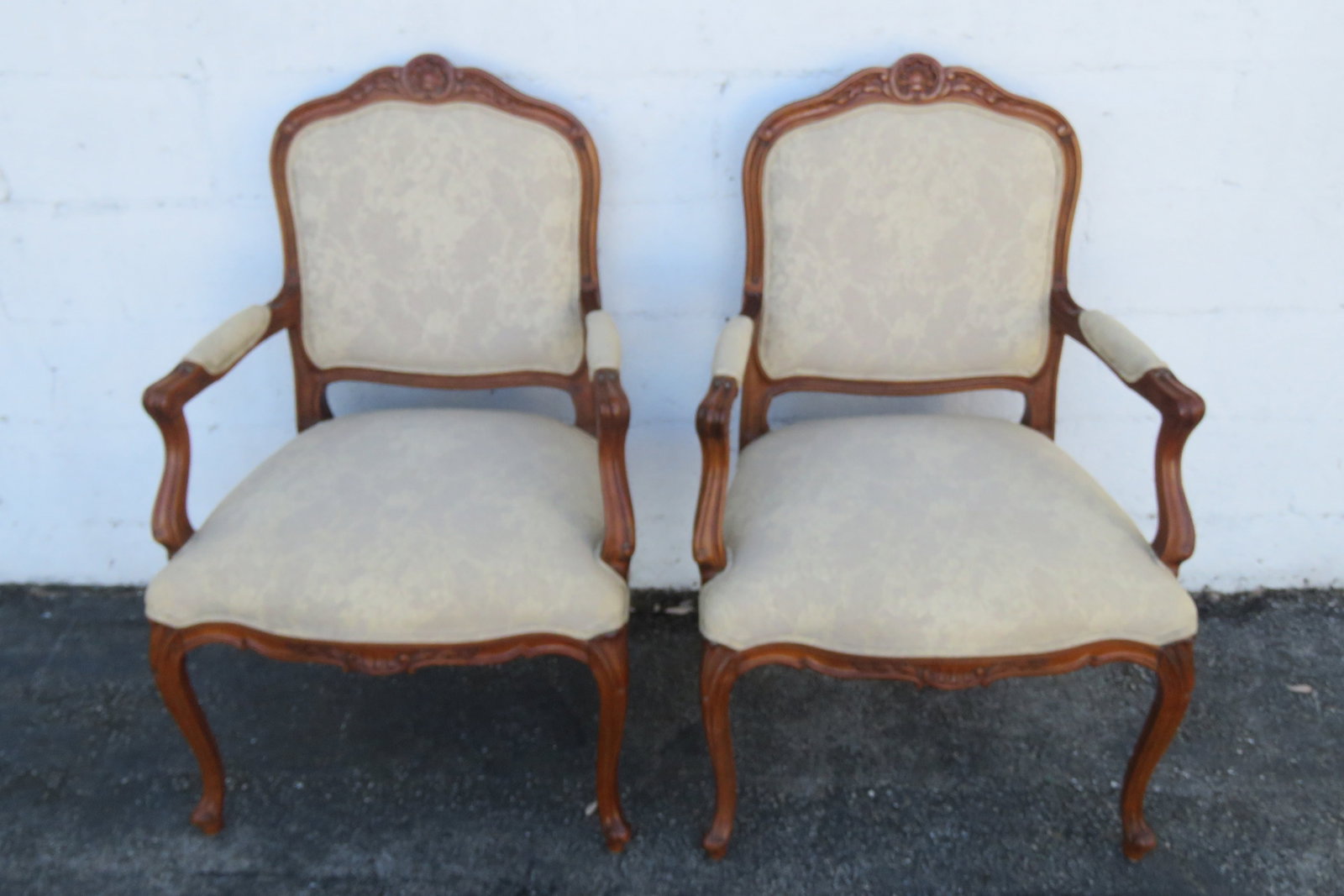 Ethan Allen French Living Bed Room Den Fireplace Side Chairs a Pair 6261 - 11