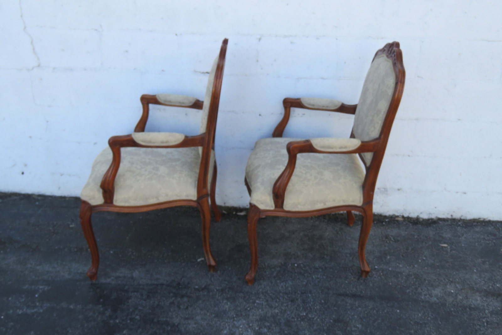 Ethan Allen French Living Bed Room Den Fireplace Side Chairs a Pair 6261 - 15
