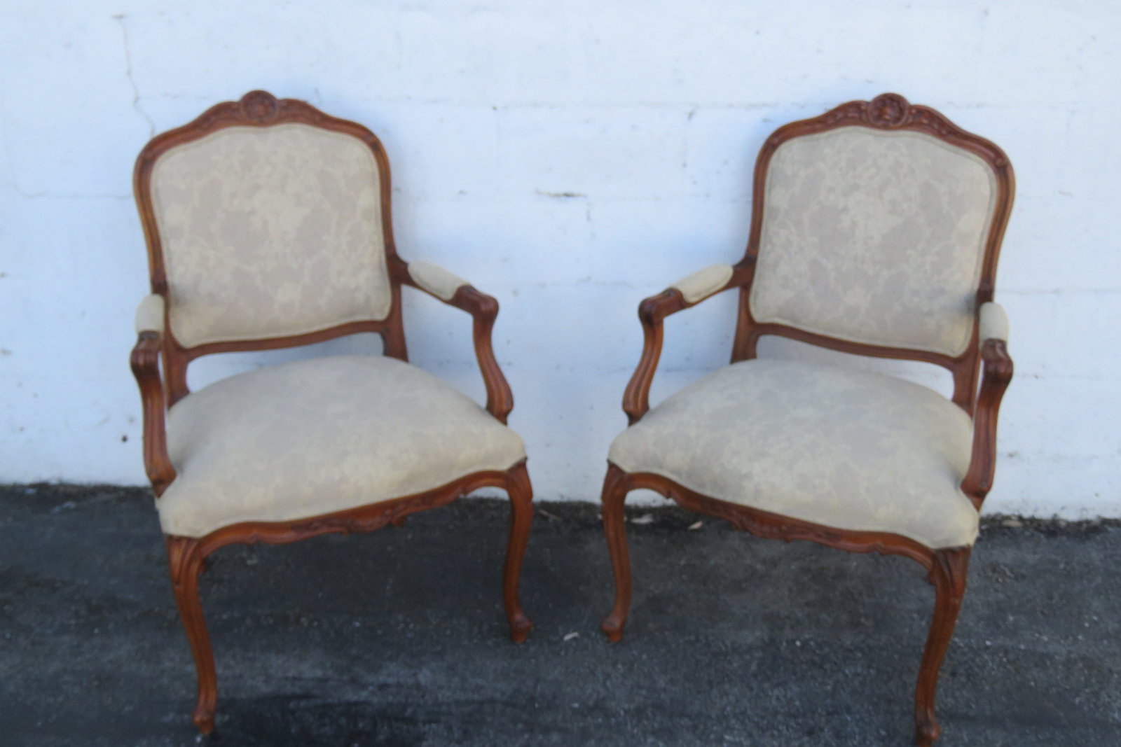 Ethan Allen French Living Bed Room Den Fireplace Side Chairs a Pair 6261 - 2