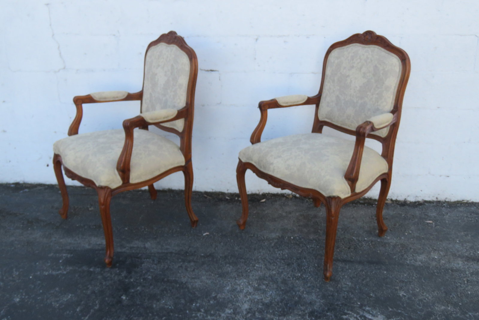Ethan Allen French Living Bed Room Den Fireplace Side Chairs a Pair 6261 - 3