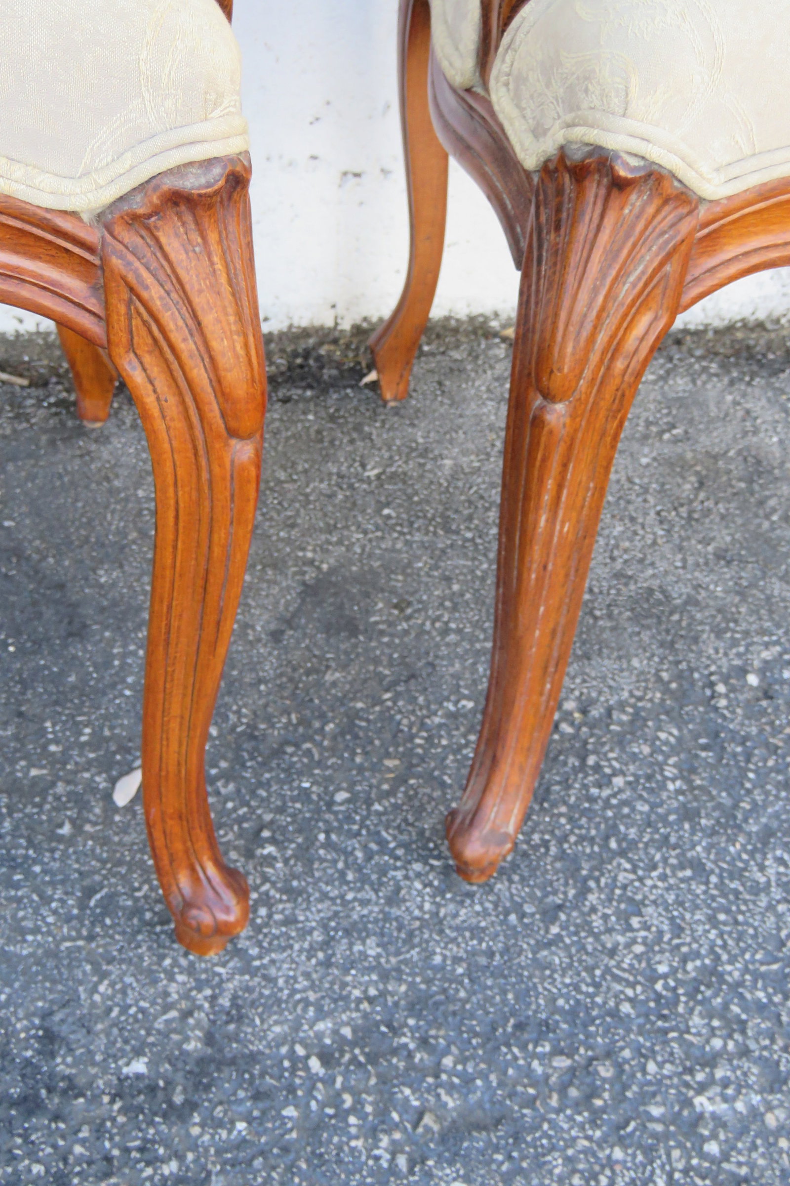 Ethan Allen French Living Bed Room Den Fireplace Side Chairs a Pair 6261 - 9