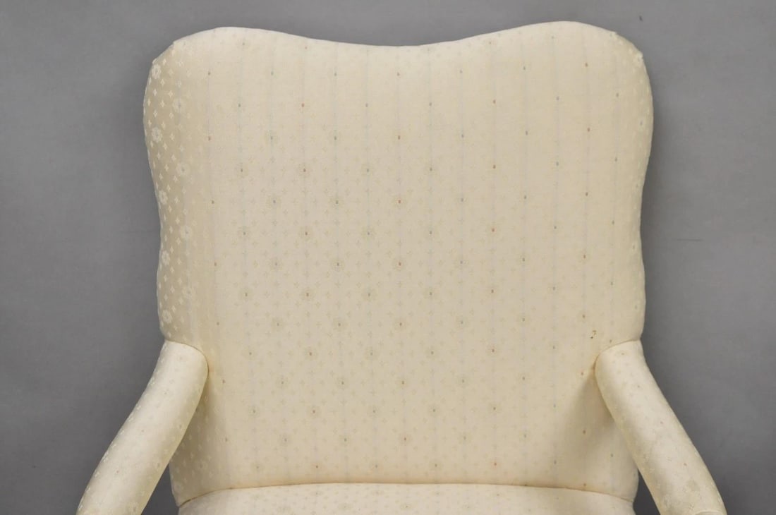 Vintage Thomasville Georgian Style Carved Mahogany Lounge Arm Chairs - A Pair - 7