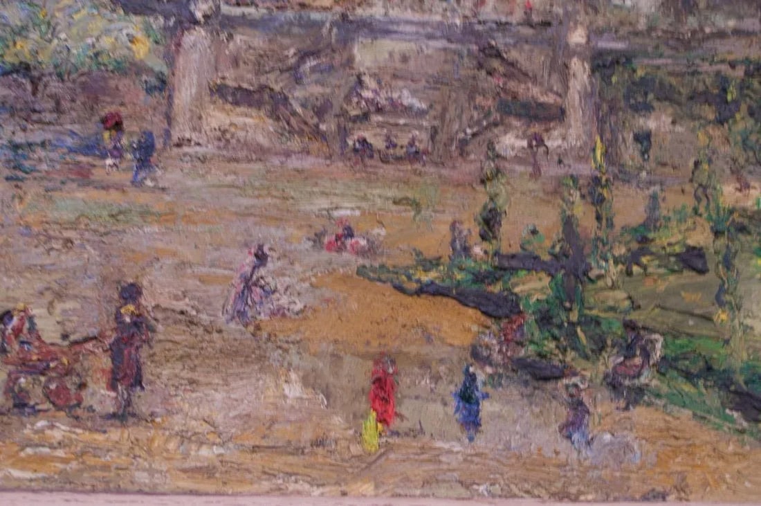 French Post-Impressionist "Jardins Des Tuileries" Oil on Canvas - 9