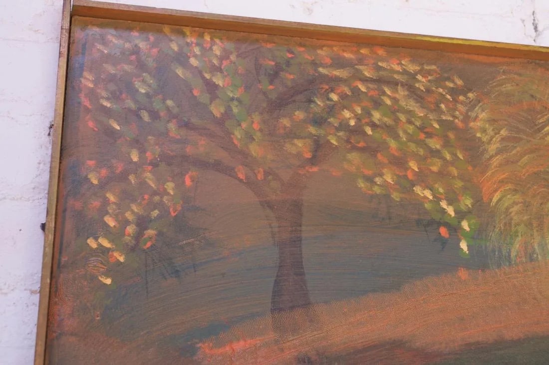 Outsider Art "Man in Carriage" Oil on Panel by Bruno Del Favero - 5