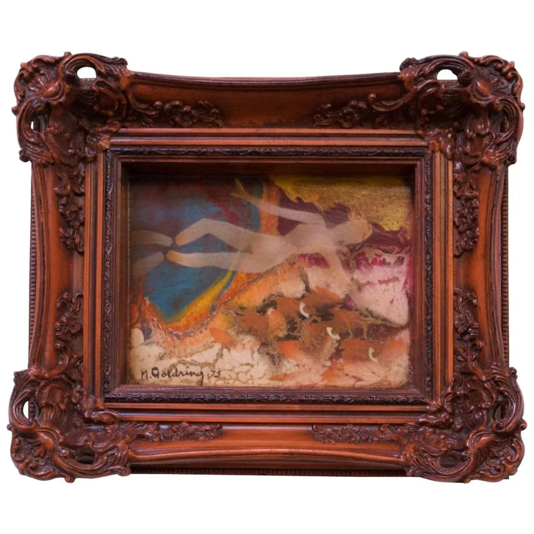1975 "Susan and the Elders" Oil on Canvas Signed M. Goldring - 11