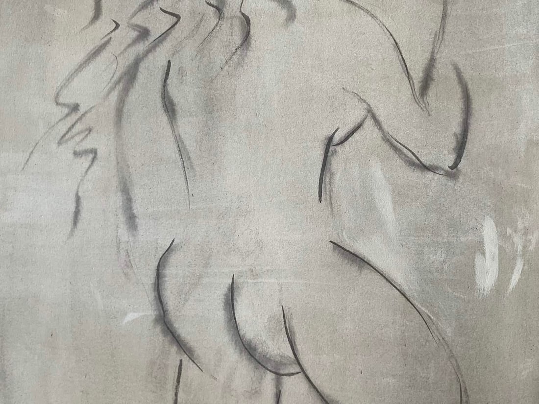 1990s Nude Woman, Acrylic on Canvas, Signed - 3