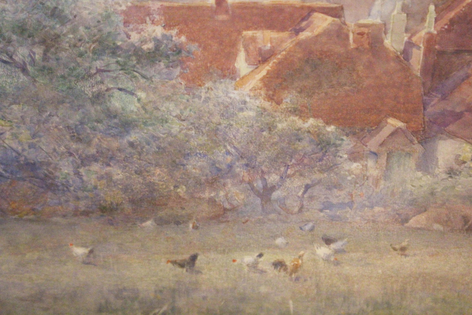 Circa 1914 English Village Scene Watercolor by Max Ludby - 5