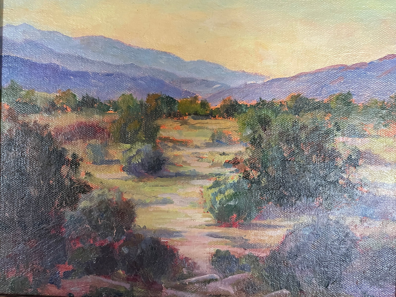 California Southwest Desert Landscape, Elaine Mathews, Oil on Board Painting - 2