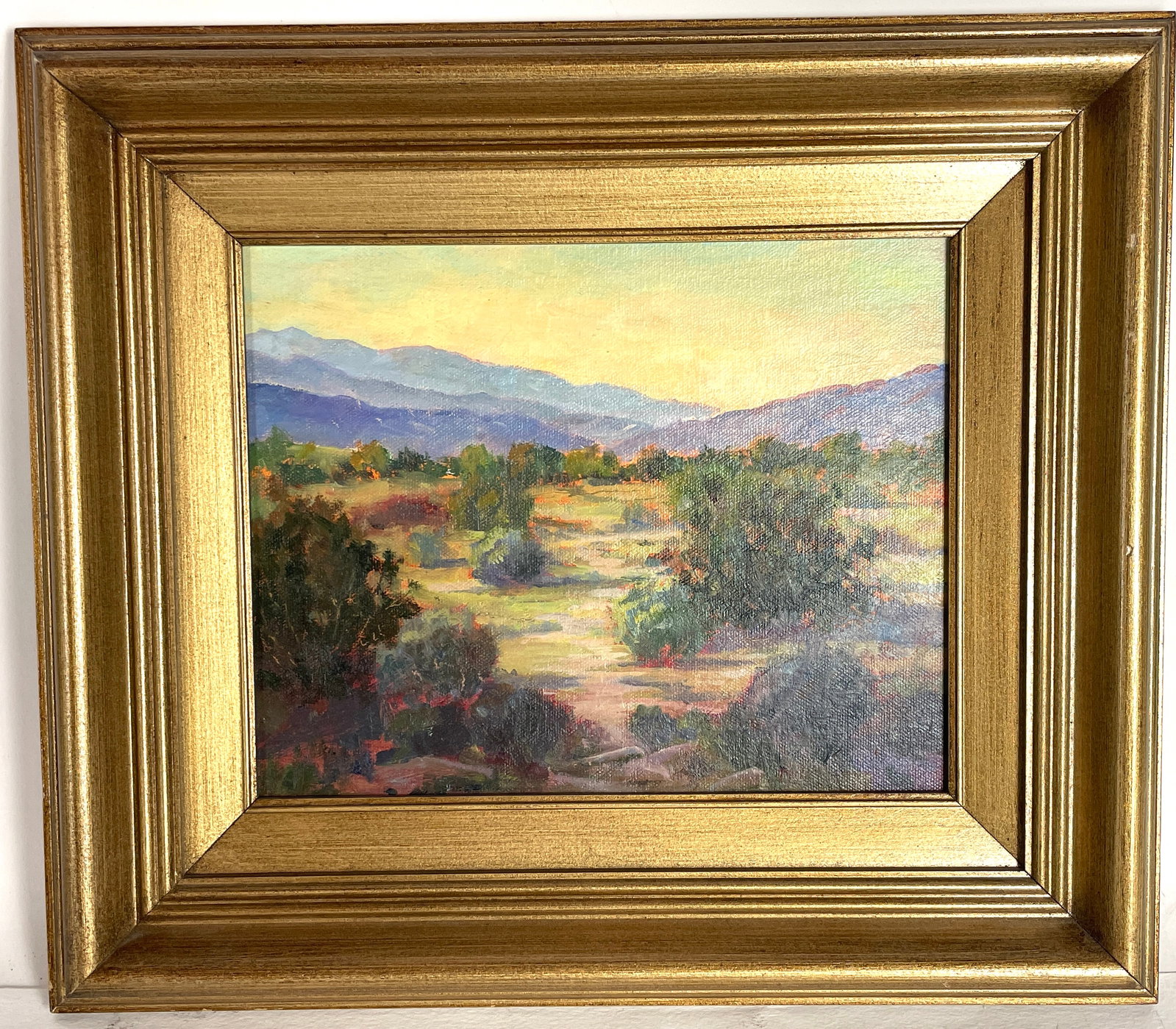 California Southwest Desert Landscape, Elaine Mathews, Oil on Board Painting - 6