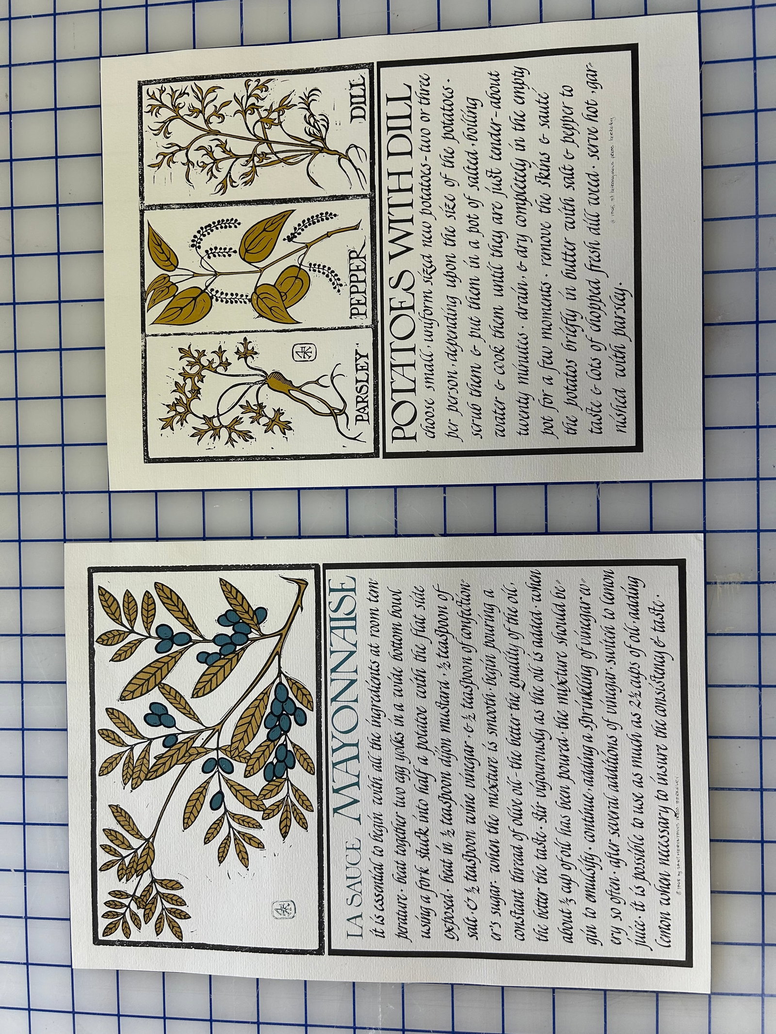 Mid 20th Century Calligraphed Prints by David L. Goines - Set of 16 - 12