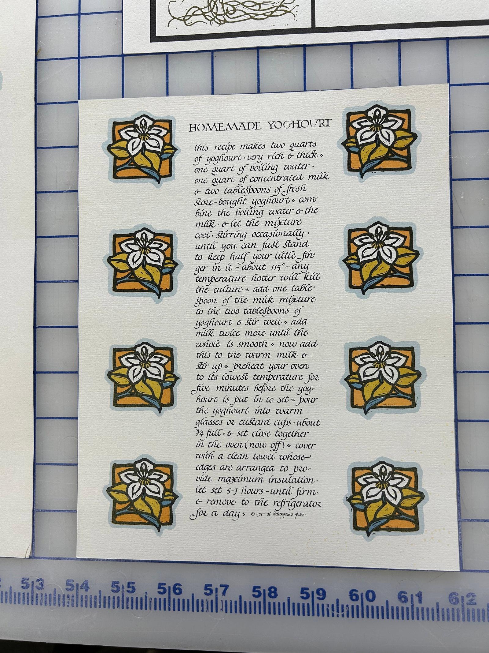 Mid 20th Century Calligraphed Prints by David L. Goines - Set of 16 - 5