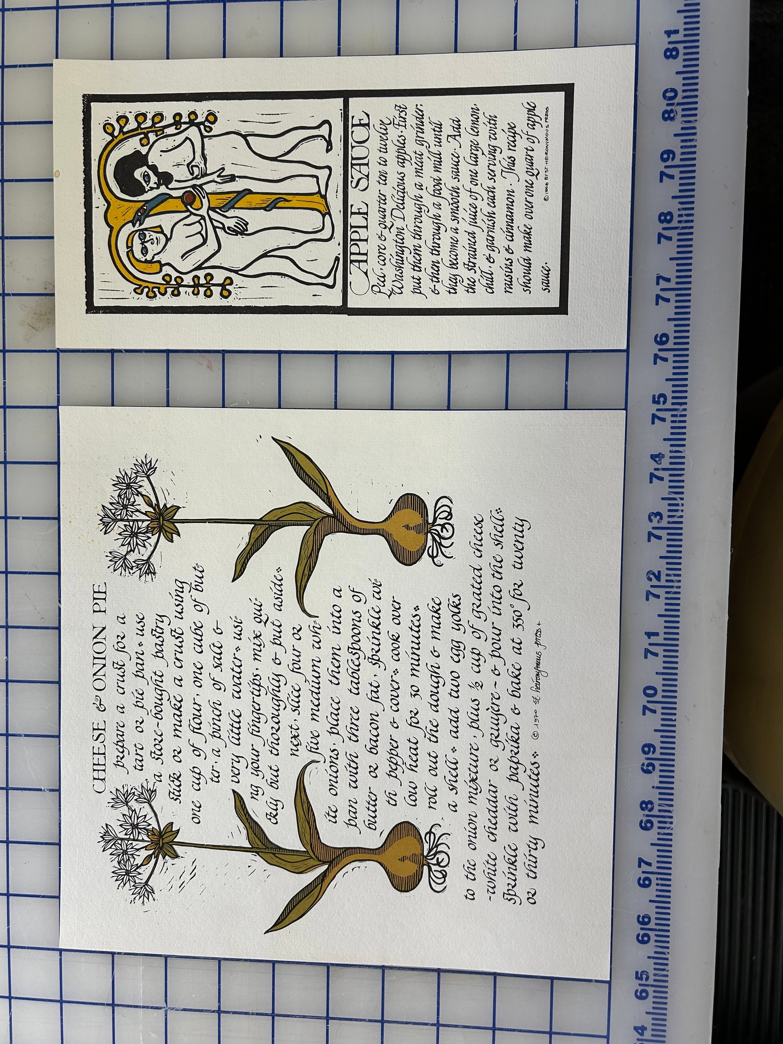 Mid 20th Century Calligraphed Prints by David L. Goines - Set of 16 - 7