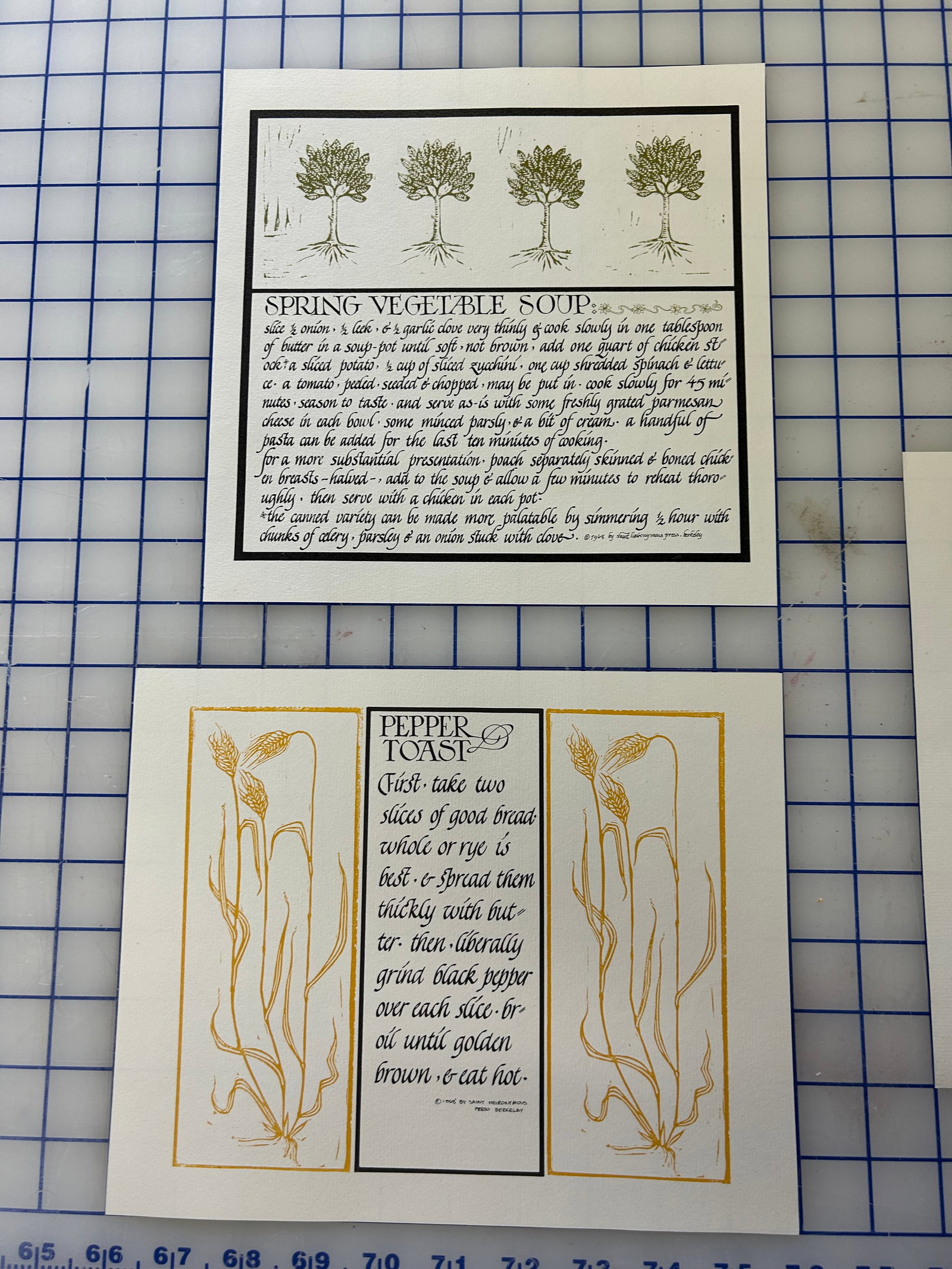 Mid 20th Century Calligraphed Prints by David L. Goines - Set of 16 - 8