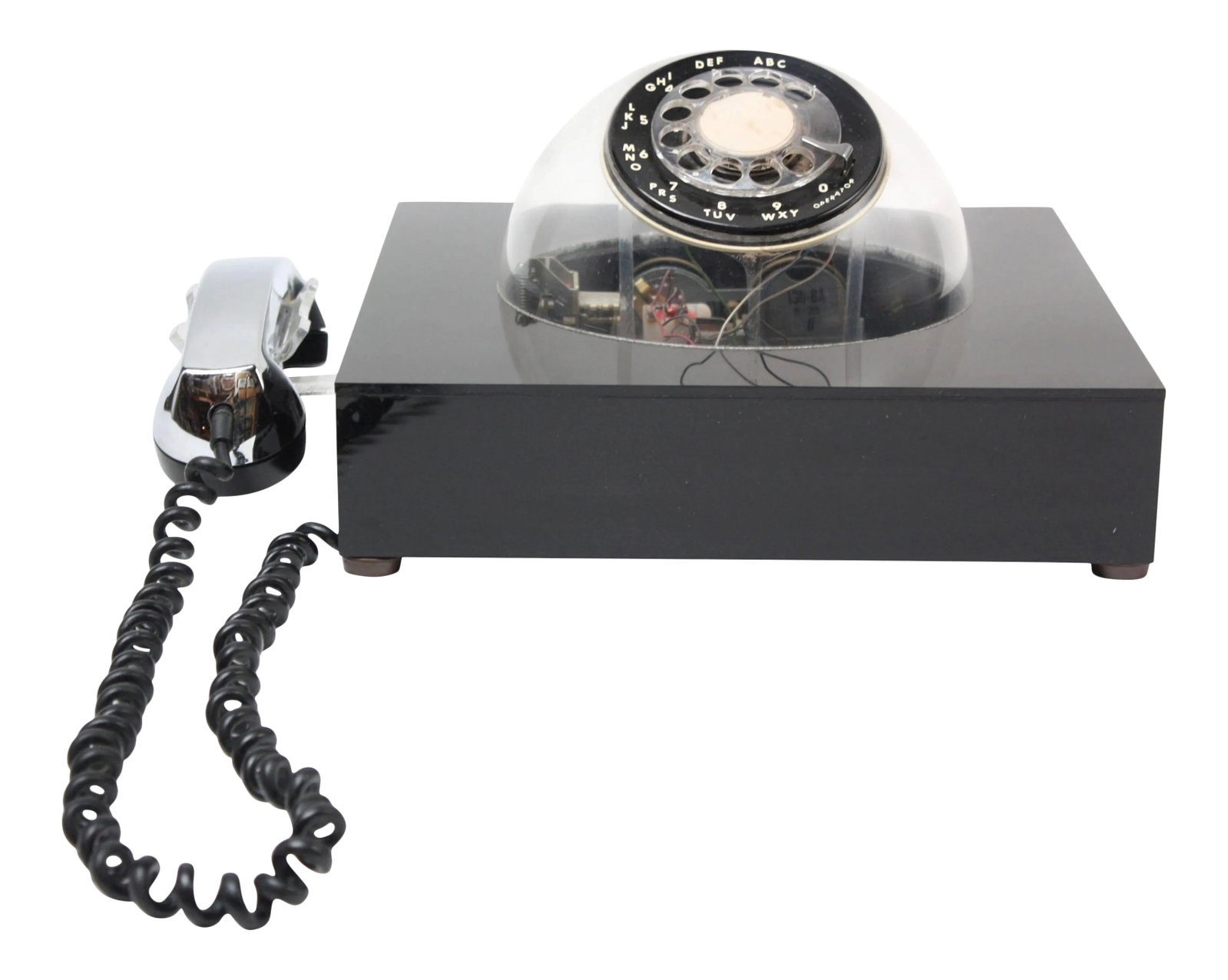 Space Age Acrylic and Chrome 'Teledome' Rotary Telephone (1 of 11)