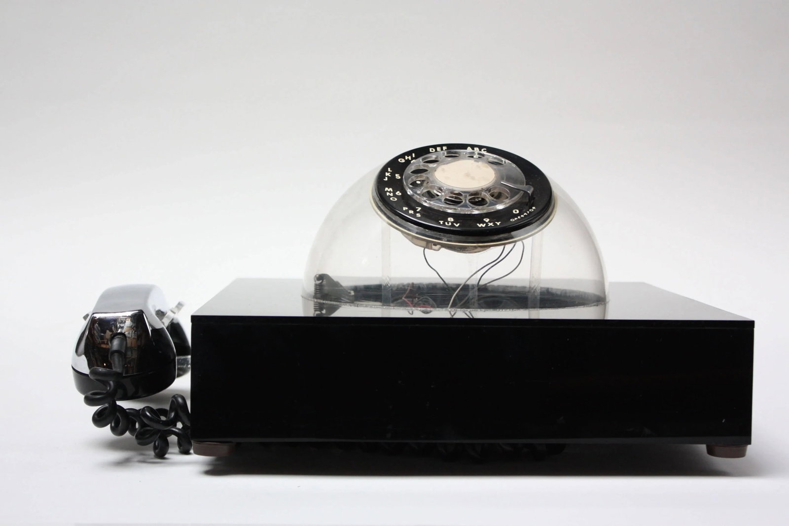 Space Age Acrylic and Chrome 'Teledome' Rotary Telephone - 3