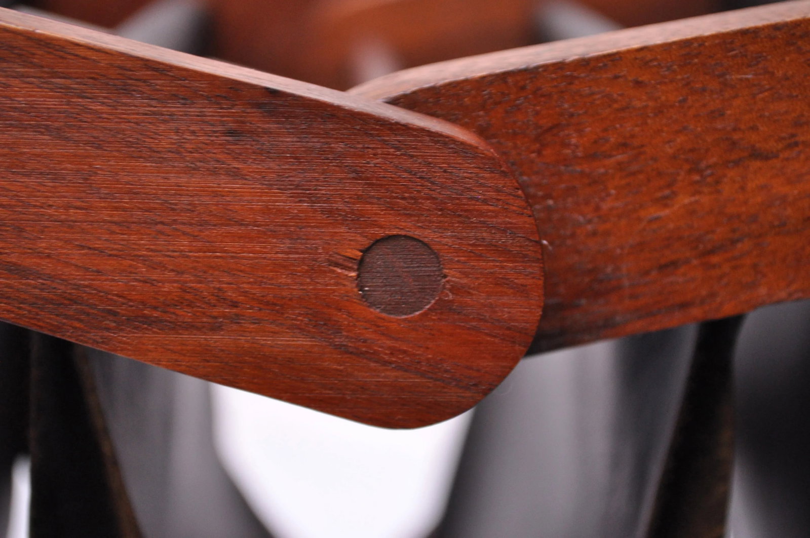 Henry P. Glass Walnut and Naugahyde Magazine Rack - 9