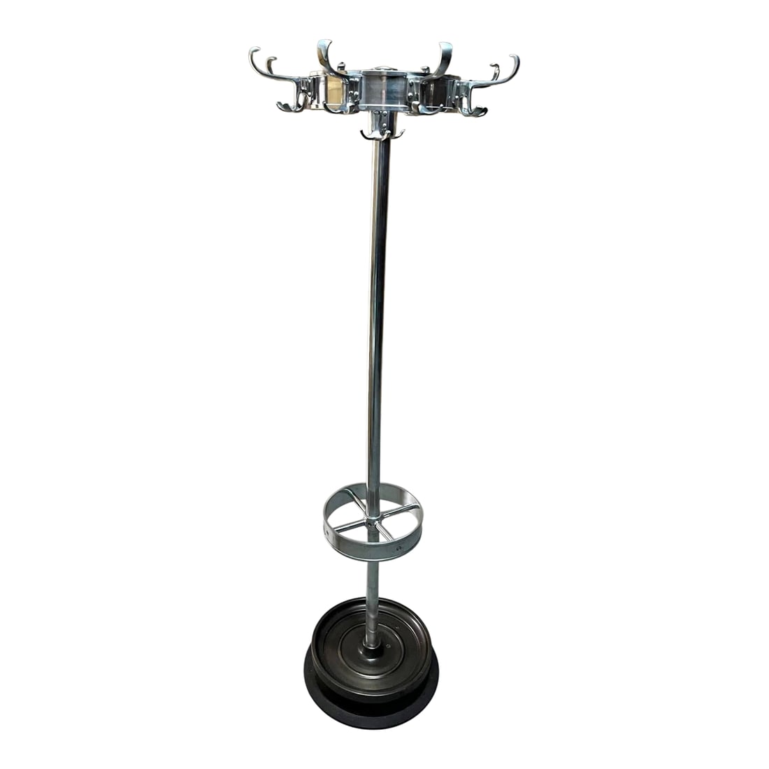 Cast Iron English Coat Tree Restoration Hardware: Form meets function in this rare and sought-after vintage coat tree from Restoration Hardware's retired English industrial collection. Stunning and practical. This piece is truly heirloom quality.