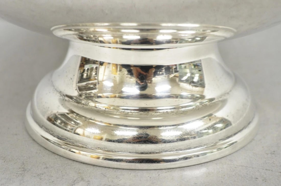 Vintage Sheridan Victorian Silver Plated Punch Bowl Set W/ 12 Cups and Tray - 18