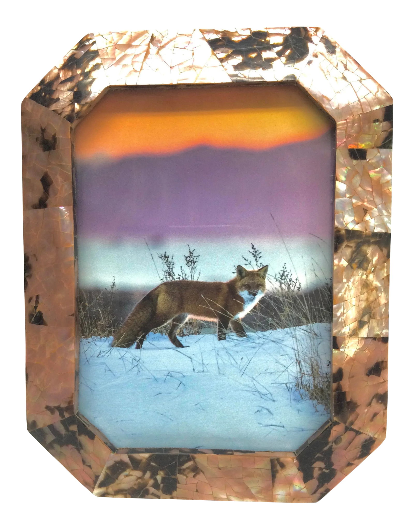 1980s Custom Mother of Pearl Hand Crafted Photo Frame: This frame was custom made in a high end jewelry shop for me by jewelry artisans in Hong Kong. The shop, King Fook Gold & Jewelry Group was my "go to" place for many of my Asian treasures listed here 