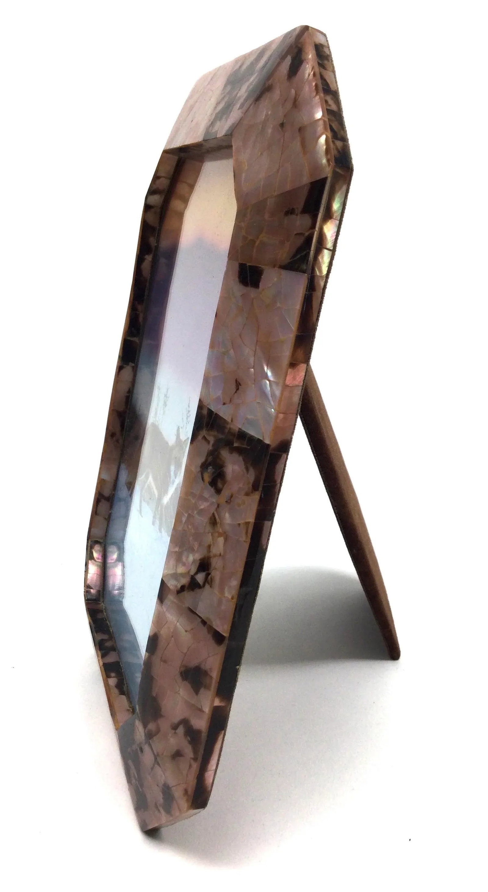 1980s Custom Mother of Pearl Hand Crafted Photo Frame - 3