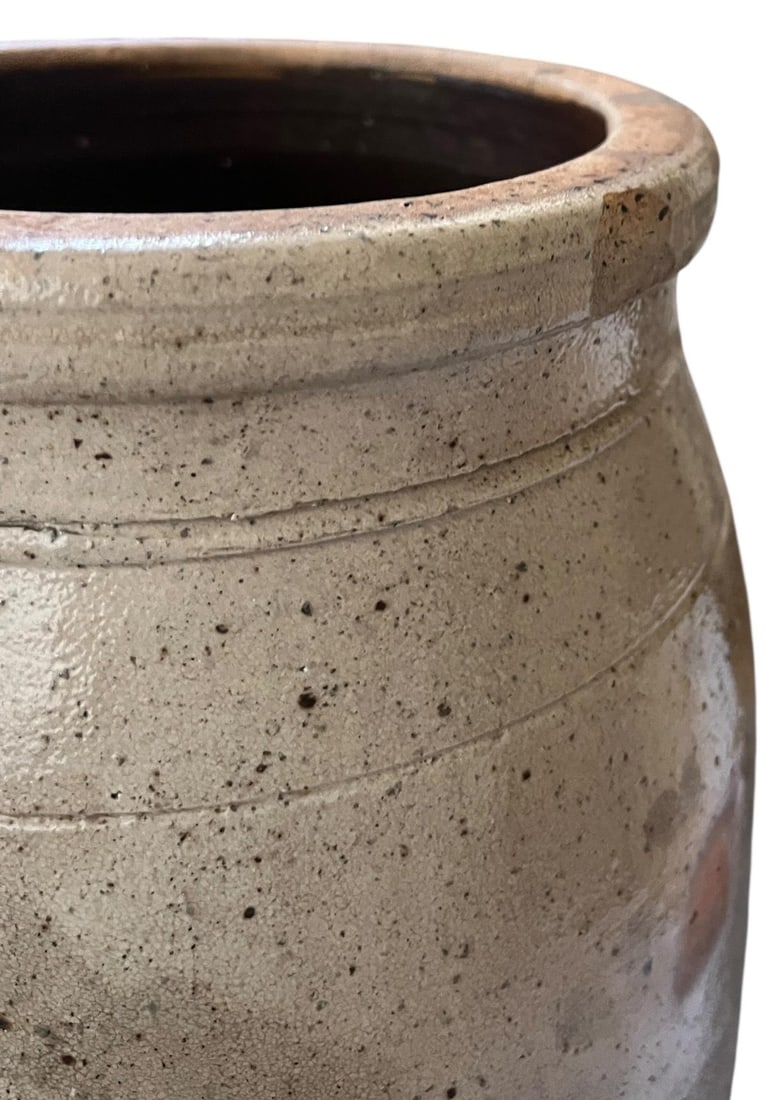 Antique 2 Gallon Salt-Glazed Stoneware Crock With Cobalt Decoration, Attributed to David Parr, c.186 - 5