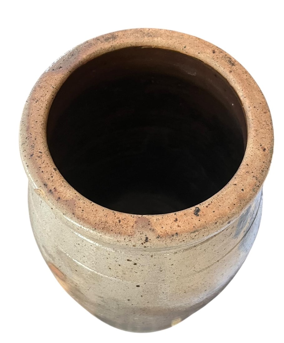 Antique 2 Gallon Salt-Glazed Stoneware Crock With Cobalt Decoration, Attributed to David Parr, c.186 - 8
