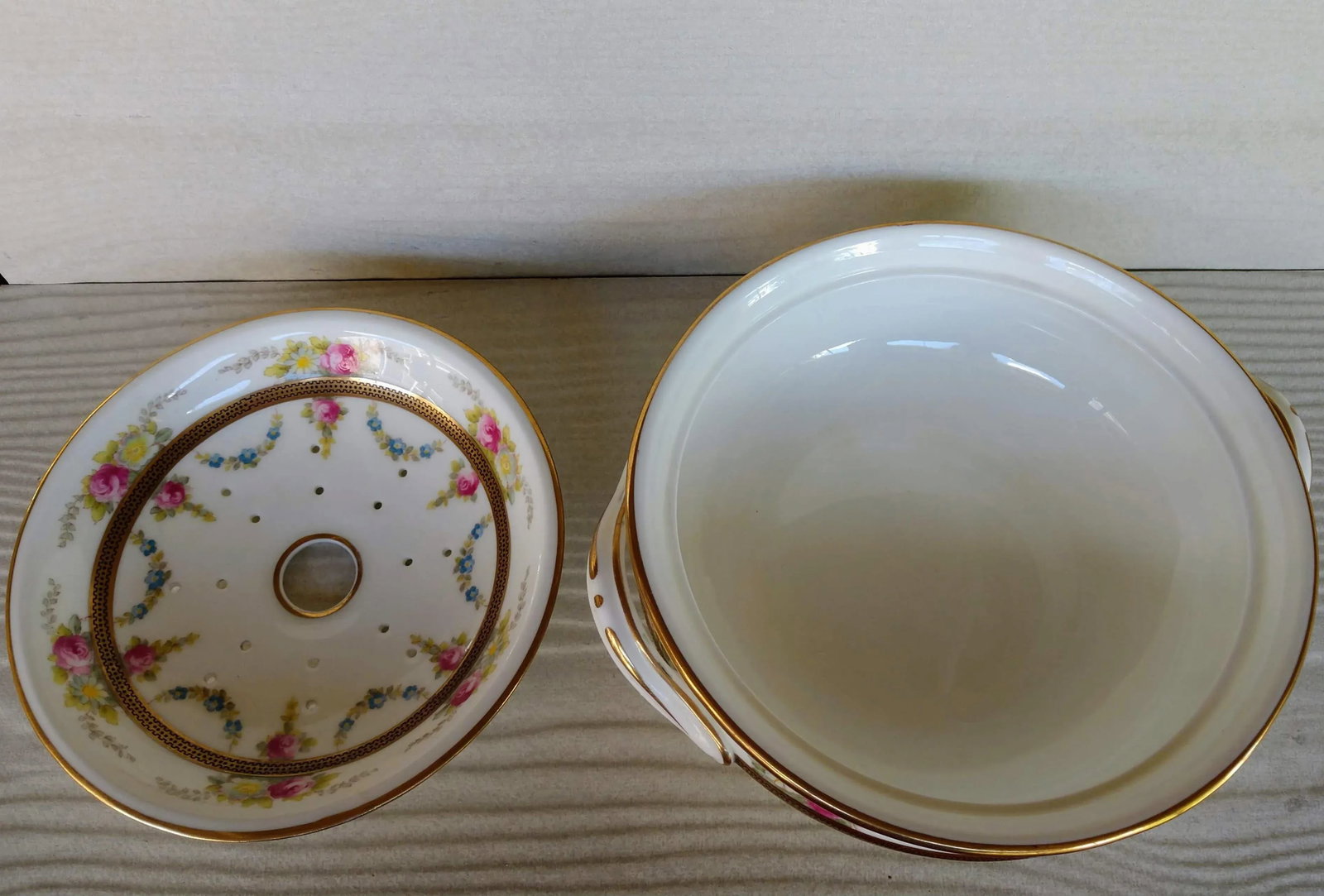 Vintage Mid 20th Century English Cauldon Porcelain Flower Frog - 3