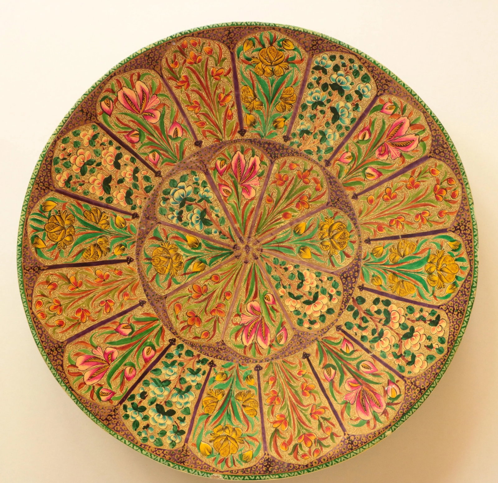Kashmiri Papier Mache Hand-Painted Trays- a Pair - 3