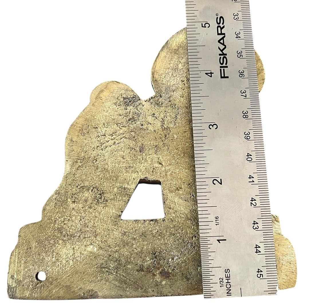 Vintage Solid Brass "Welcome" Dog Door Plaque - Shih Tzu / Bichon Frise Style Small White Dog - 5