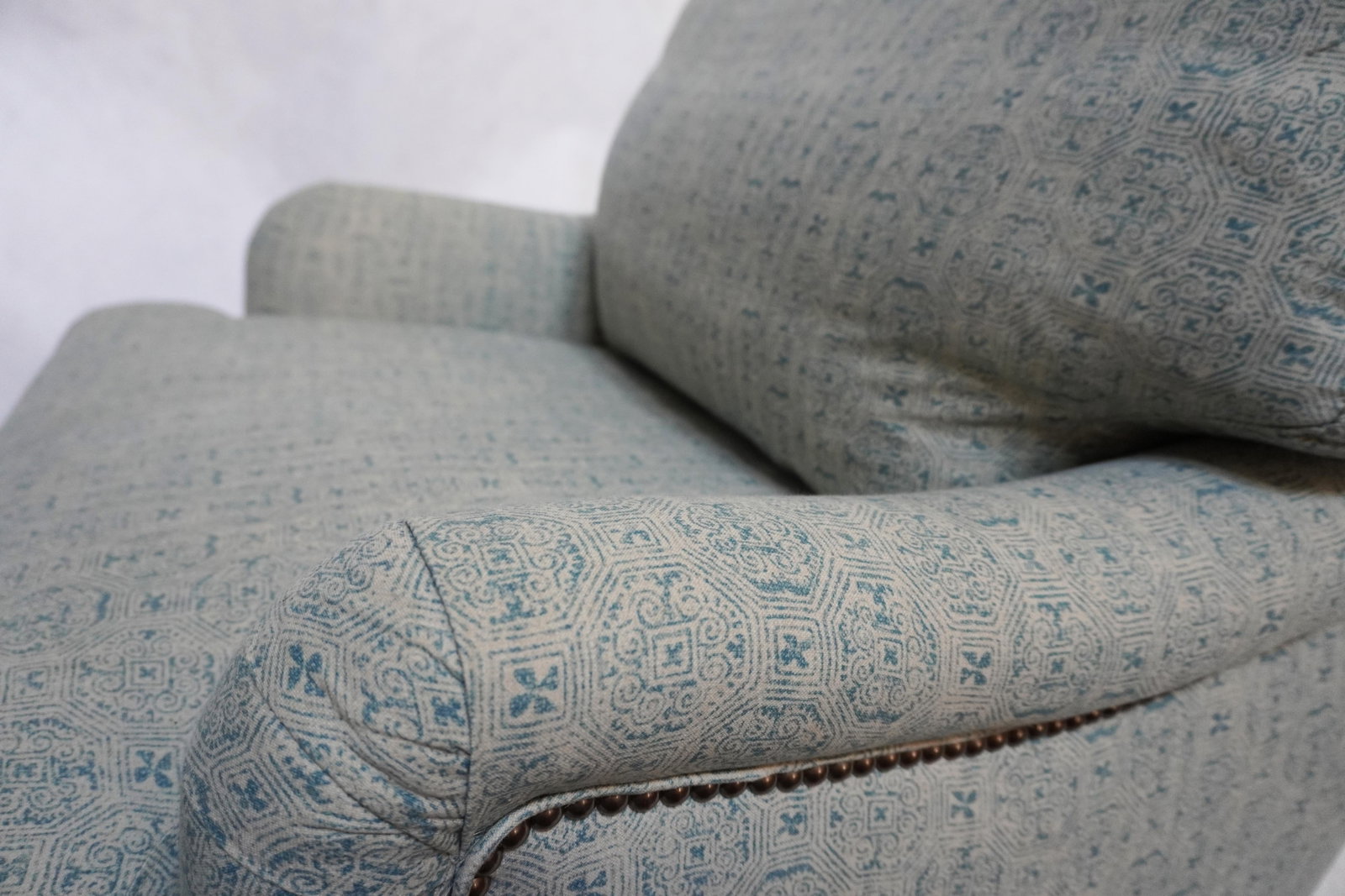 Upholstered Armchair in the Lola Sky Blue by Cisco Home - 9