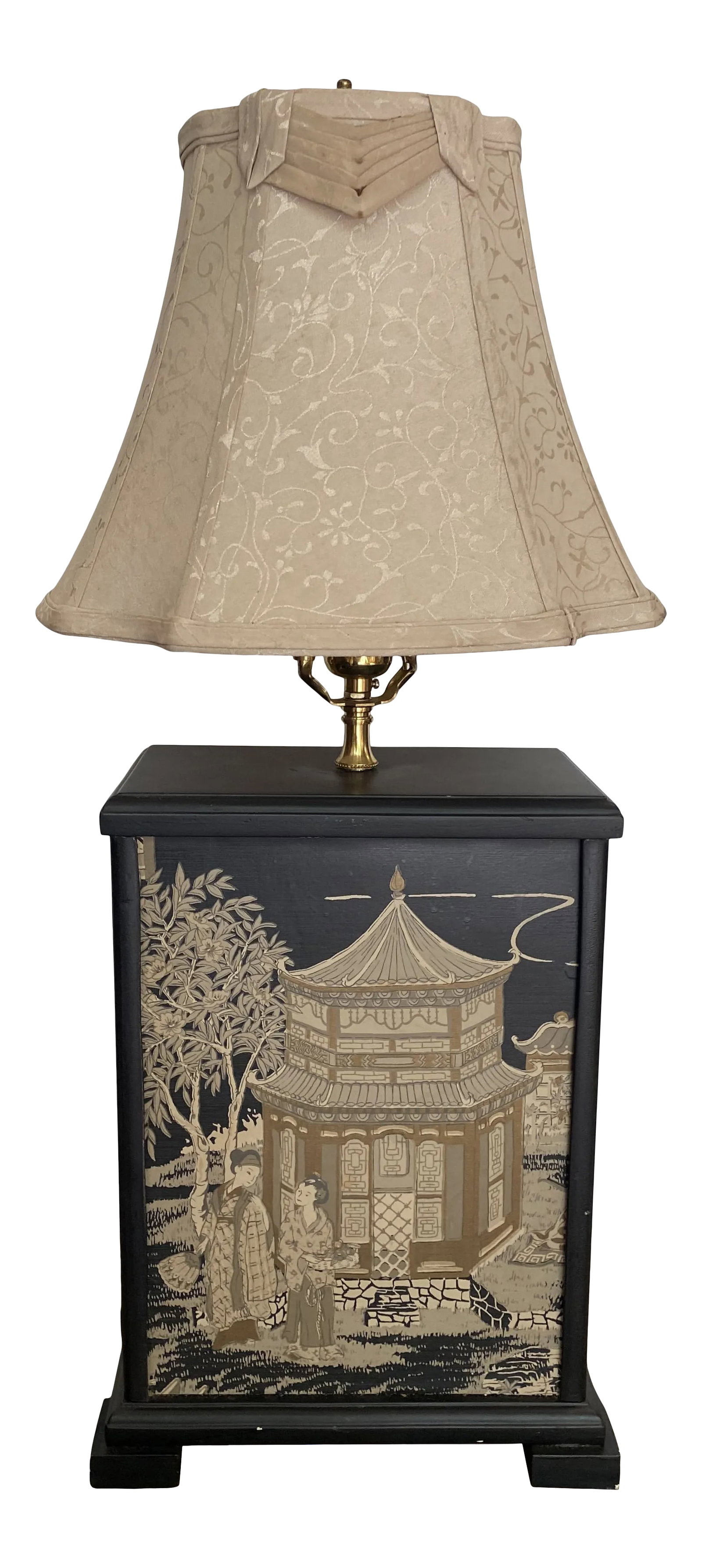 1960s Chinoiserie Wooden Lamp: Beautiful, unique, vintage Asian lamp. Amazingly crafted. Please check out my other listings. Condition: Alterations: Original Condition Unaltered Imperfections: Some Imperfections Condition Notes: