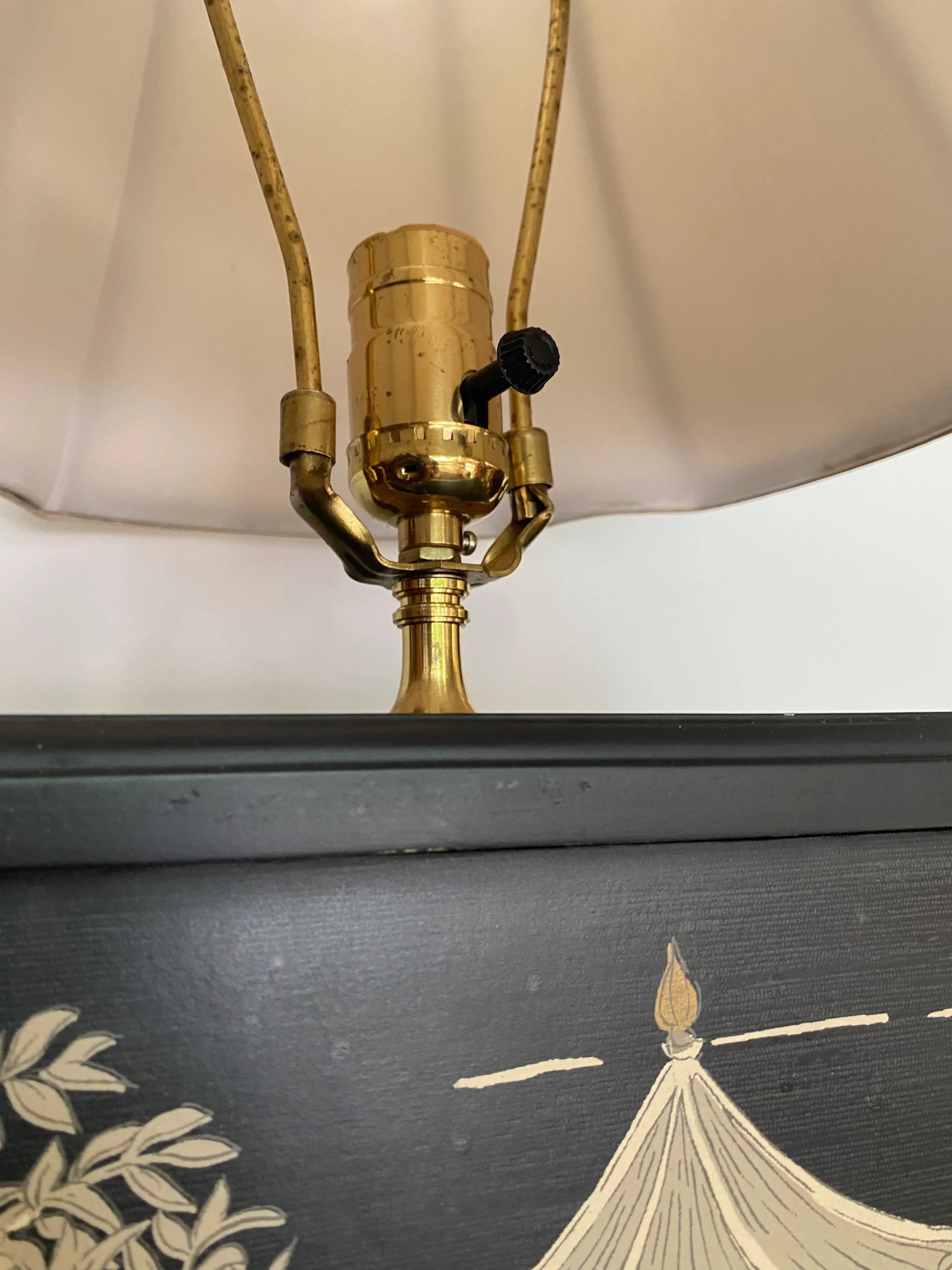 1960s Chinoiserie Wooden Lamp - 3