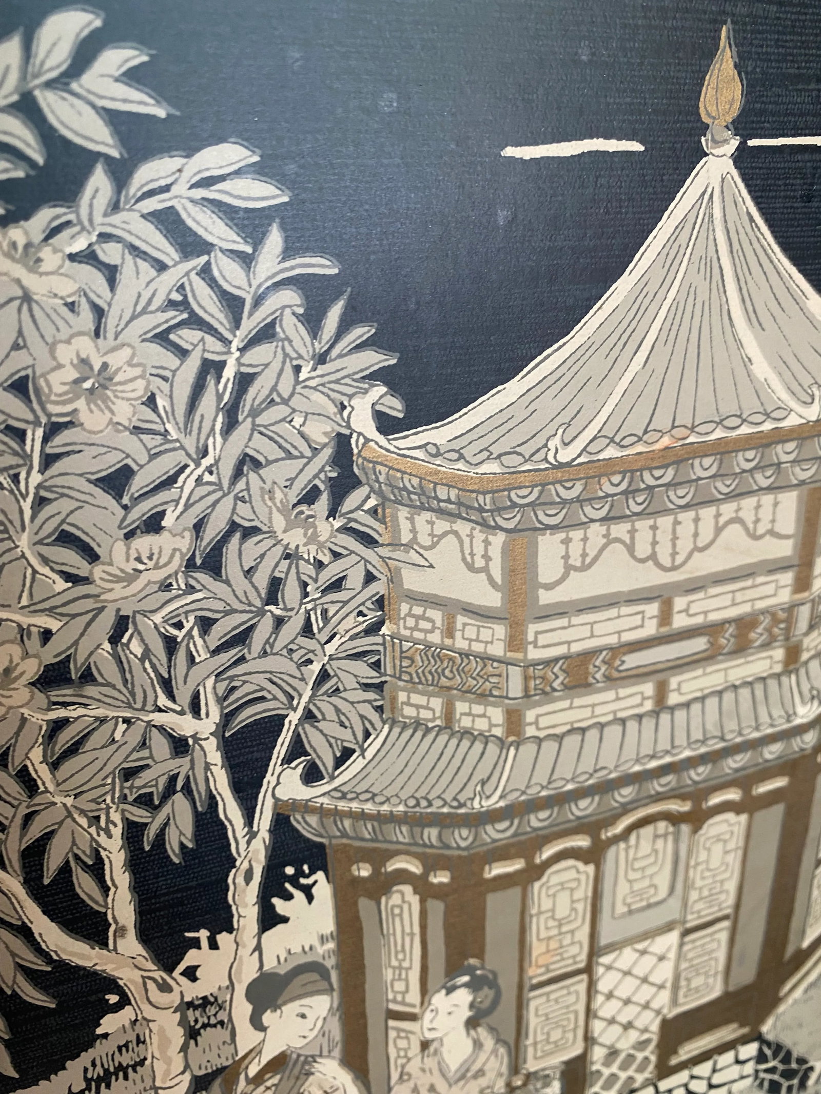 1960s Chinoiserie Wooden Lamp - 4