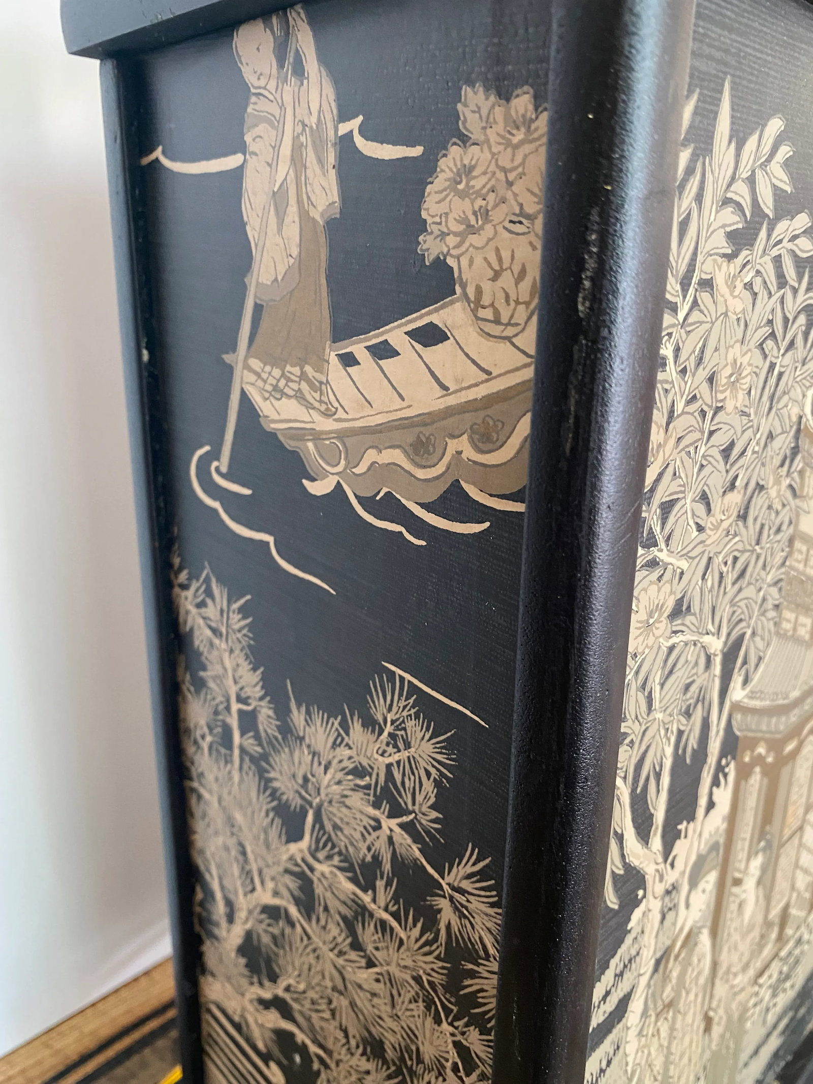 1960s Chinoiserie Wooden Lamp - 5