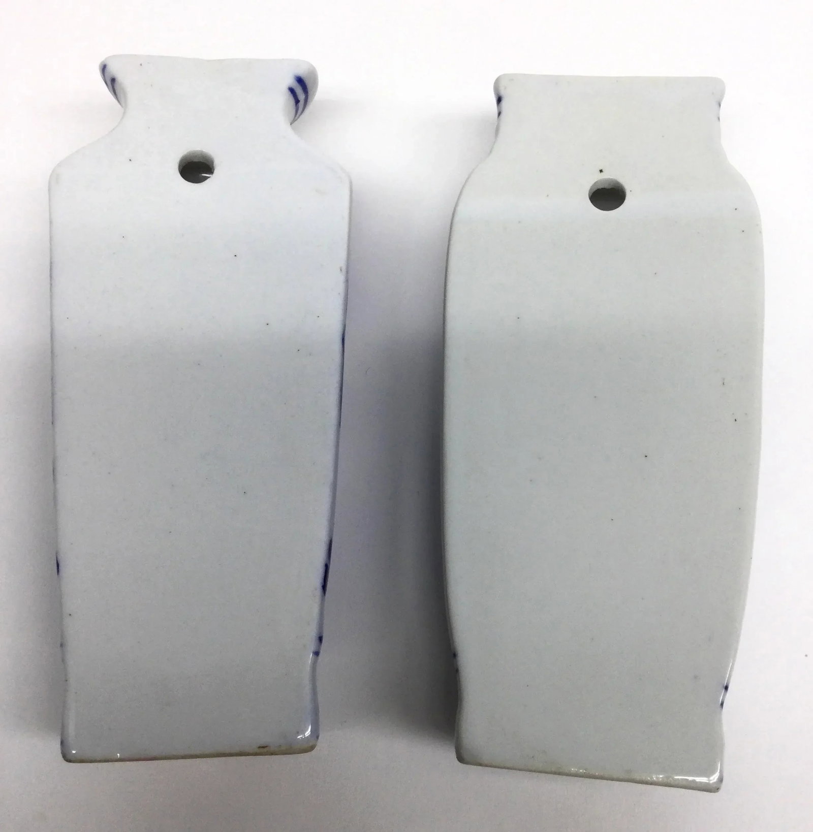 Vintage Cobalt Blue Chinese Half Vase Wall Scones - 12