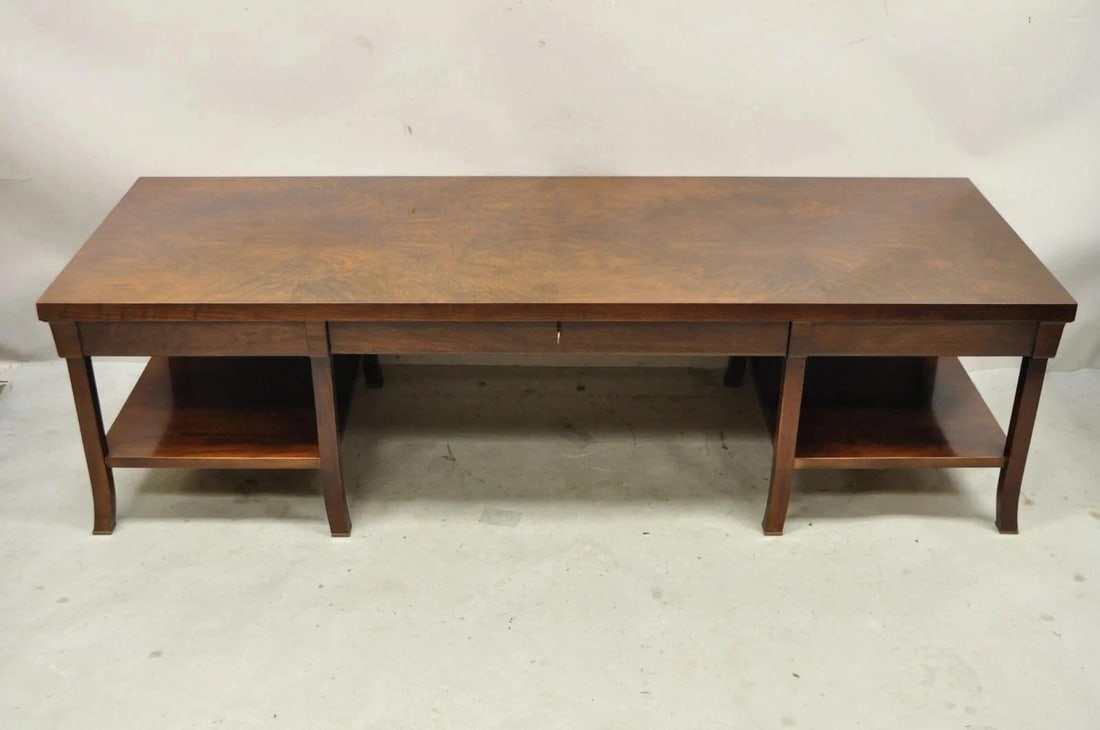 Late 20th Century Bill Sofield for Baker 66" Long Modern One Drawer Mahogany Coffee Table - 2